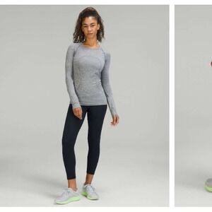 Womens Lululemon Size 4 True Navy Wunder Train High-Rise Crop Pockets W6CEPS